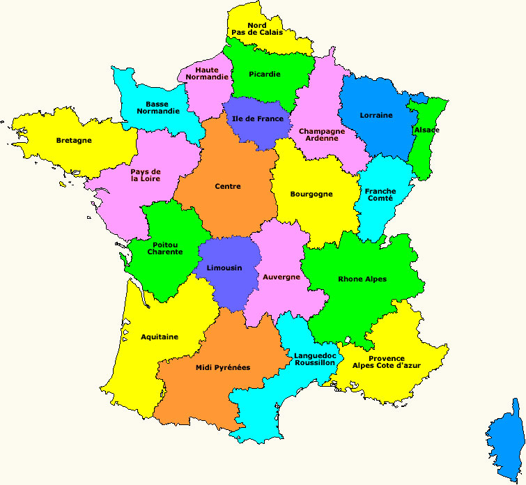 Карта провинций франции как купить недвижимость в польше
