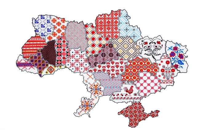 вишивана карта України