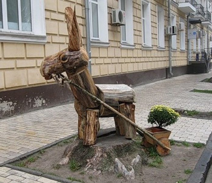 Ослик с тележкой